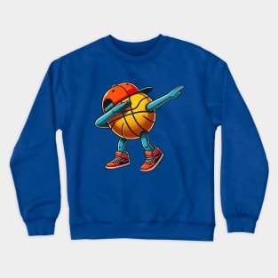 Funny Dabbing Basketball Art Crewneck Sweatshirt